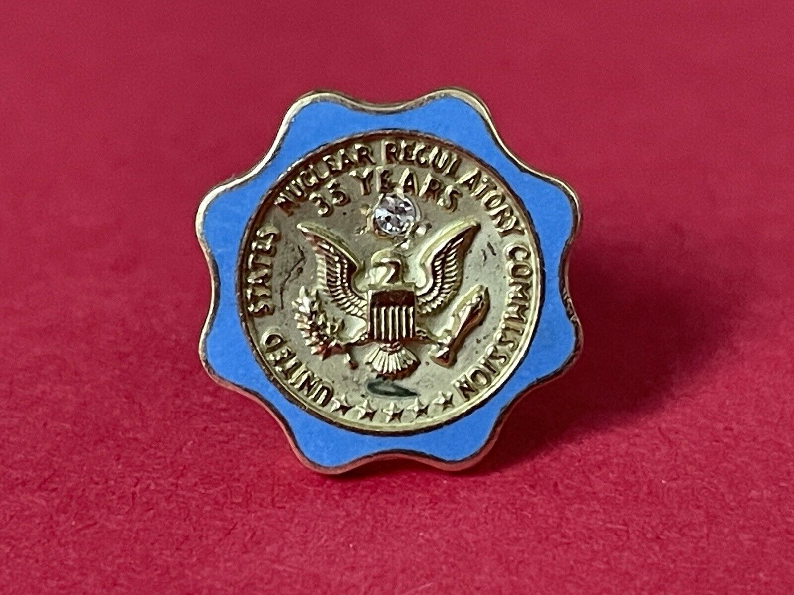 RARE 35 Years Service 14k GOLD United States Nuclear Regulatory Commission Pin
