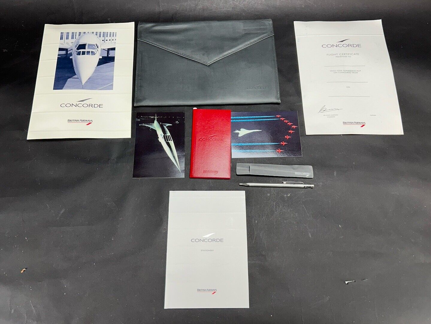 British Airways Concorde Travel Pack Leather Document Holder Portfolio