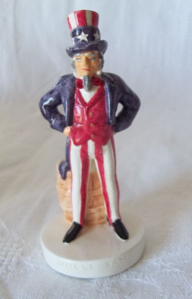 Vintage Sebastian Miniatures Uncle Sam Figurine, 1967, 4” W/ Box