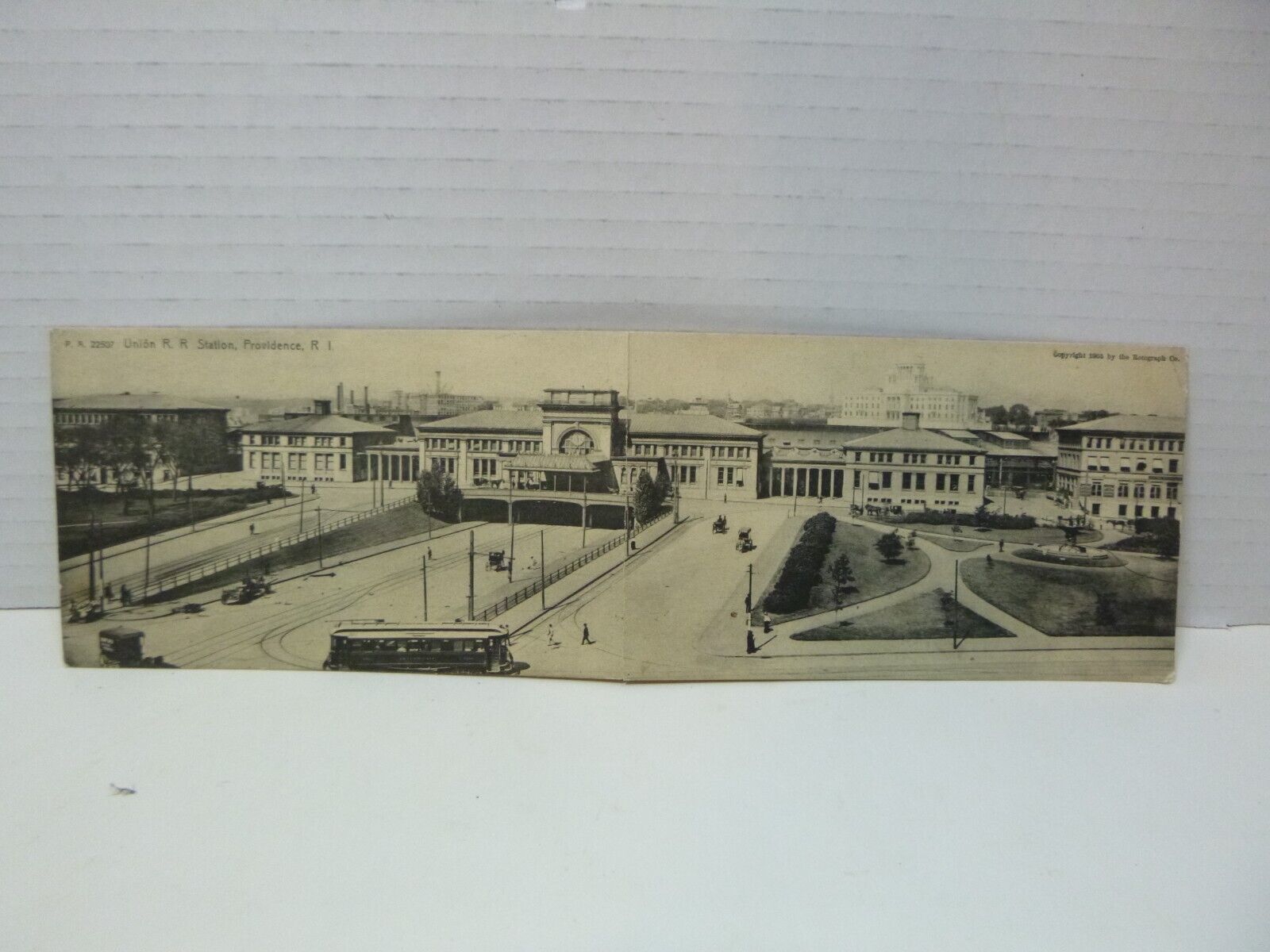 1905 Union Railroad Station, Providence, Rhode Island Bi-Fold Postcard