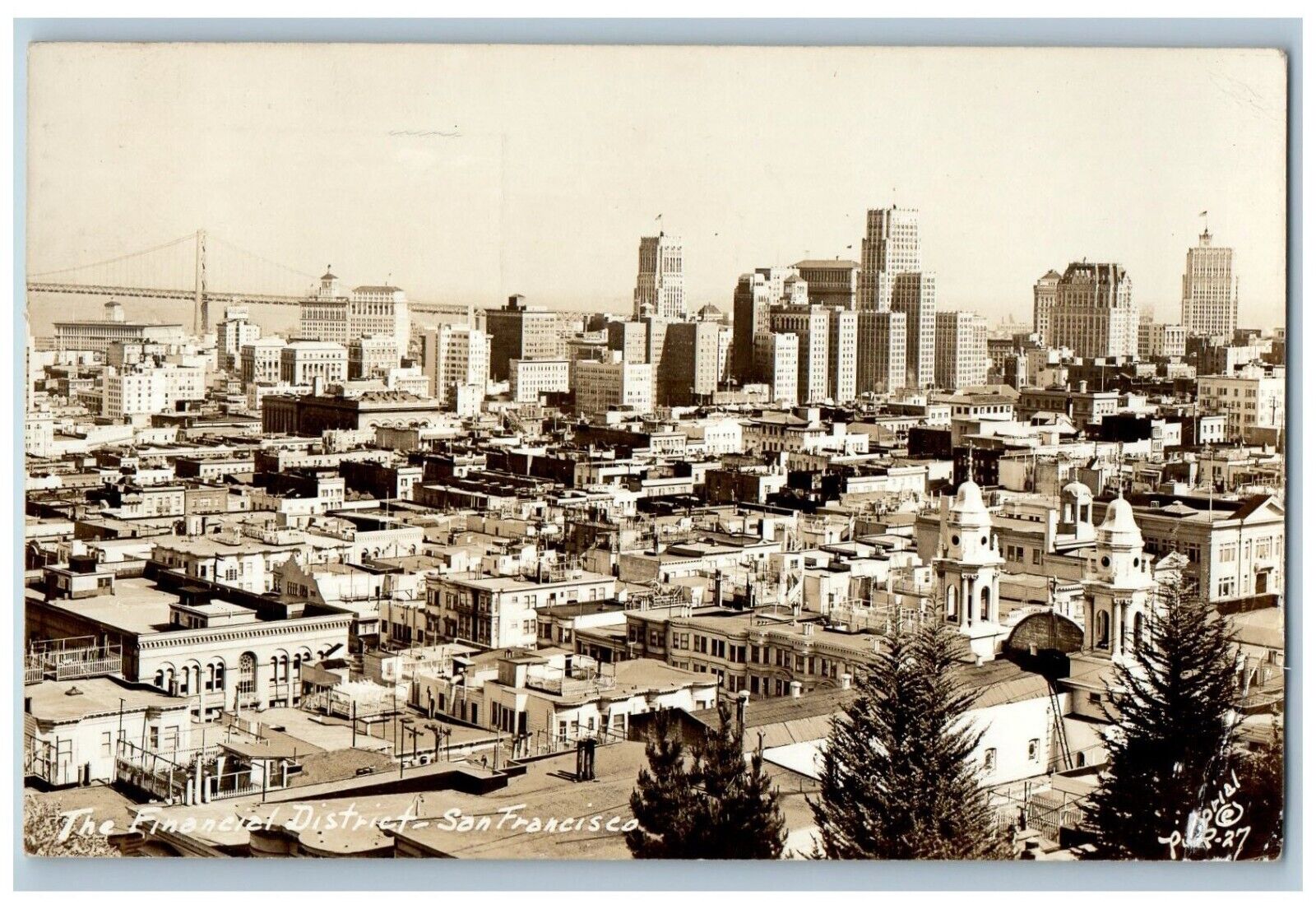 1948 The Financial District San Francisco California CA RPPC Photo Postcard