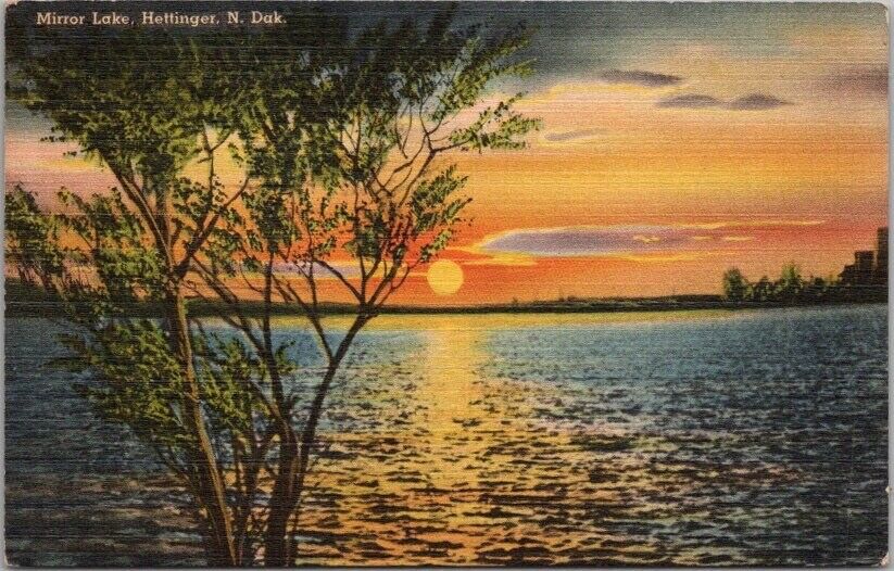 Vintage HETTINGER, North Dakota Postcard \