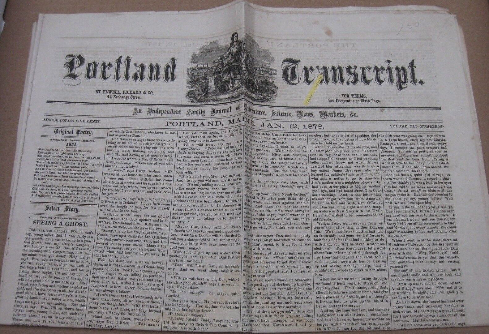 Portland Transcript (Jan. 12 1878) - Old Maine Newspaper