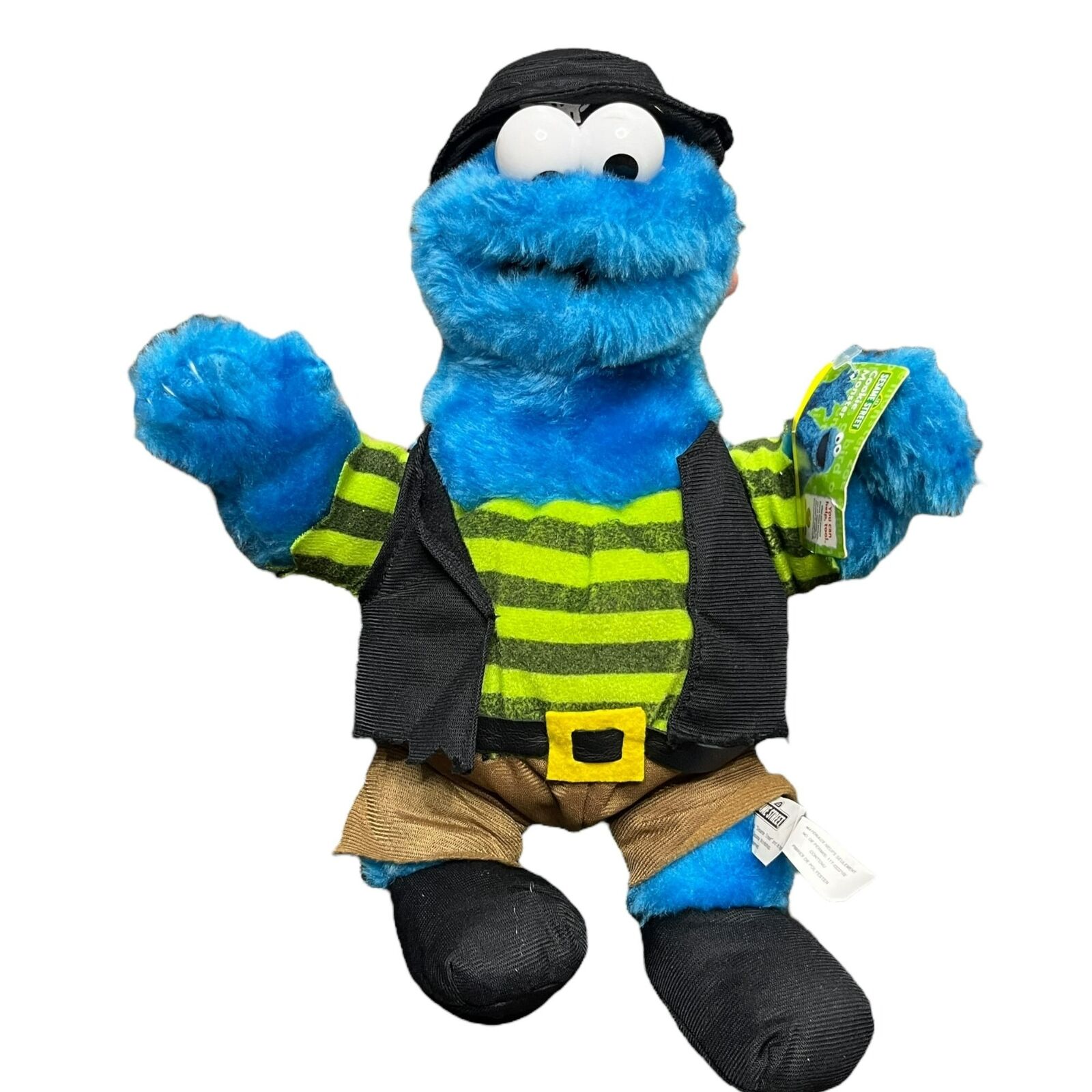 Sesame Street COOKIE MONSTER 2007 Plush Pirate Outfit Nanco 10\