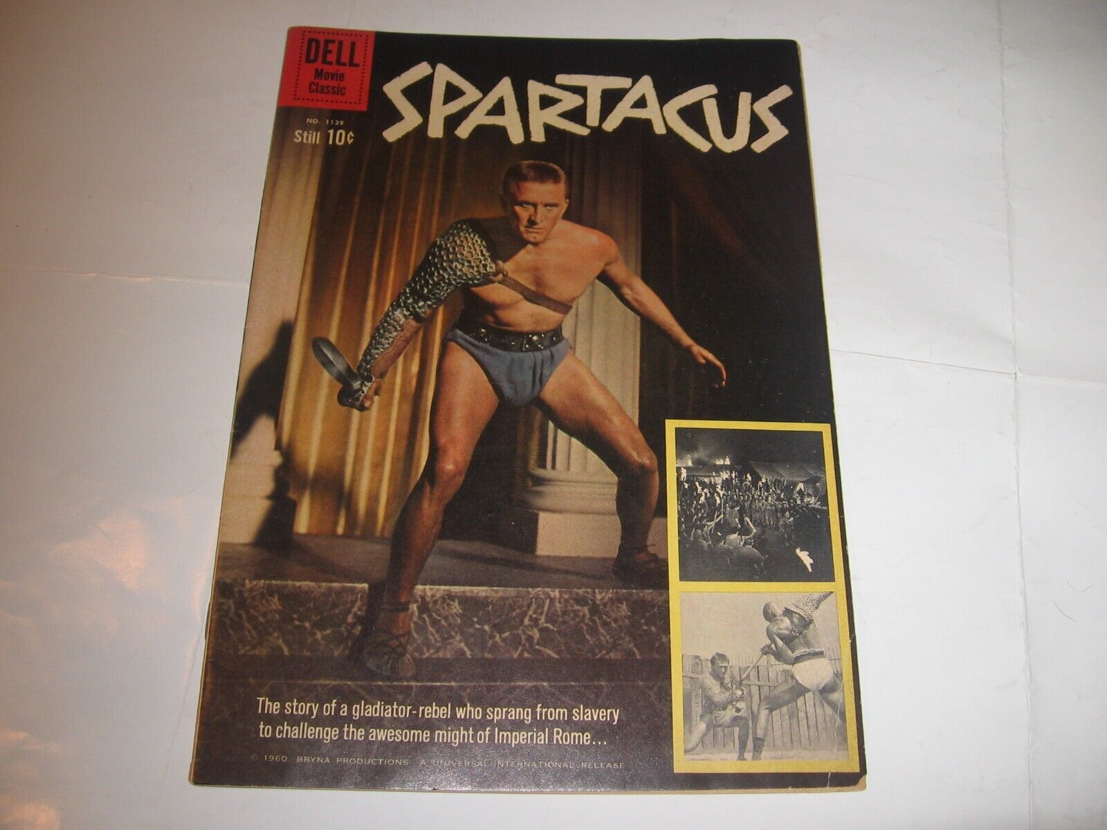 SPARTACUS #1139, VG/FN, Dell, 1960, Movie Classic, Kirk Douglas
