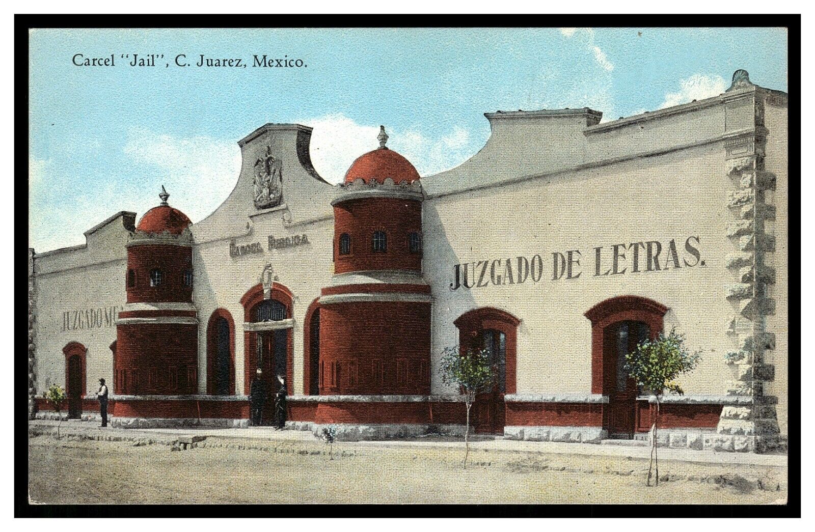 CARCEL JAIL C. JUAREZ MEXICO VINTAGE POSTCARD UNUSED GREAT COLOR IMAGE