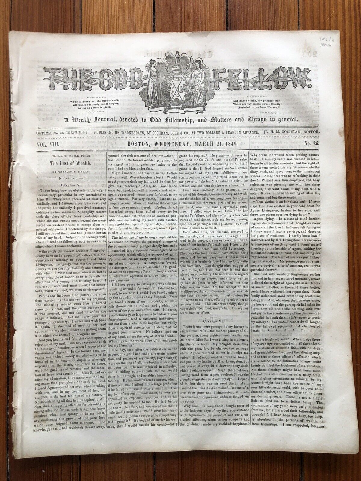 1849 headline newspaper w INAUGURATION of ZACHARY TAYLOR as PRESIDENT of the US
