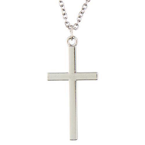 Cross Necklace Oxidized Silver  toned in Size: 1.5\