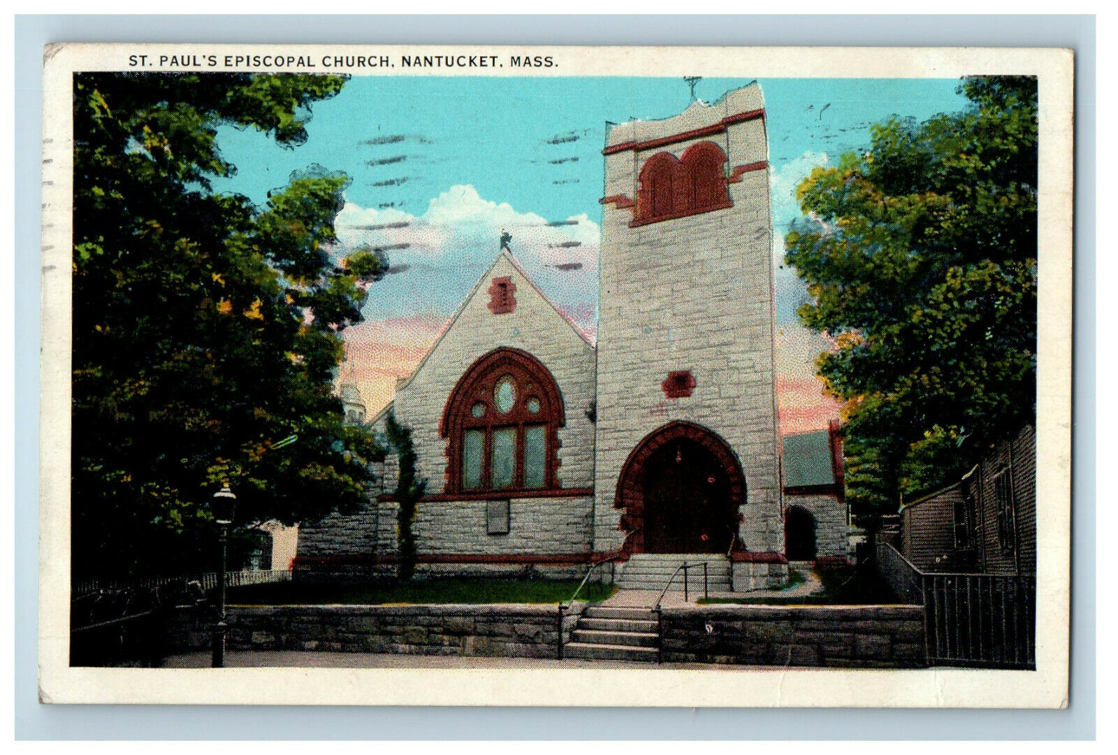 1931 St. Paul\'s Episcopal Church Nantucket Massachusetts MA Posted Postcard