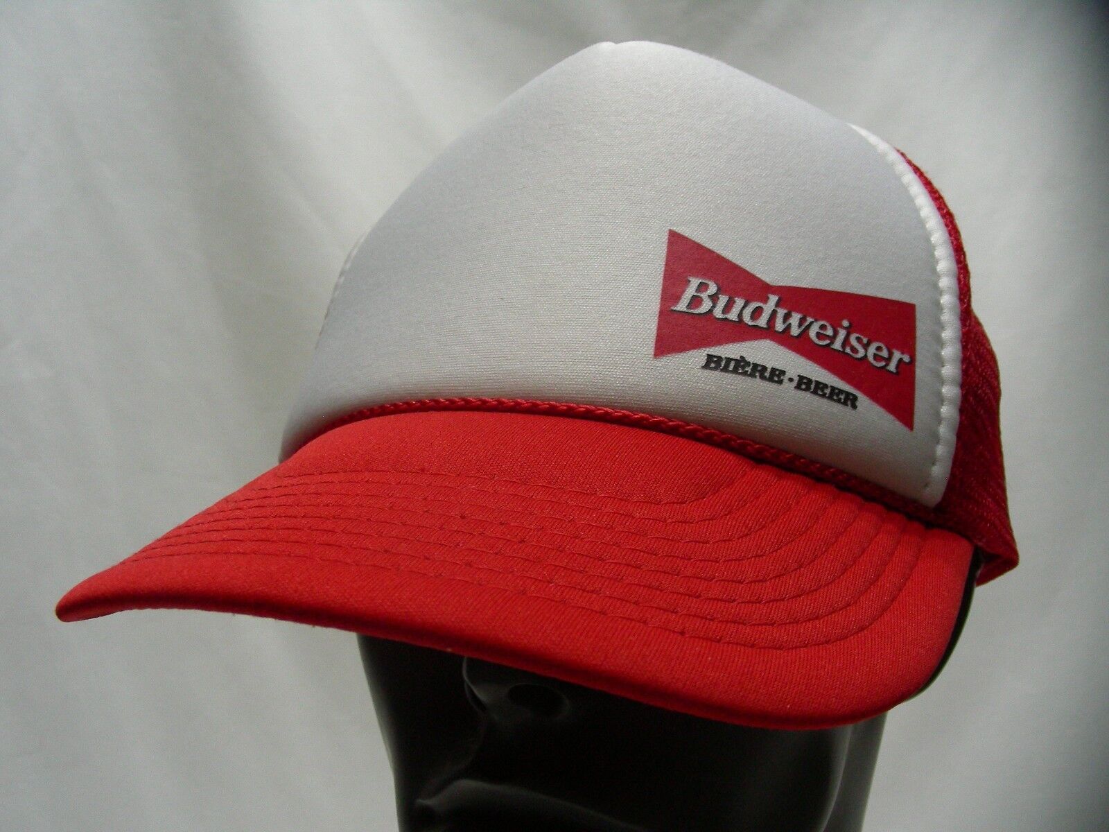 BUDWEISER - BIERE - BEER TRUCKER STYLE ADJUSTABLE SNAPBACK BALL CAP HAT