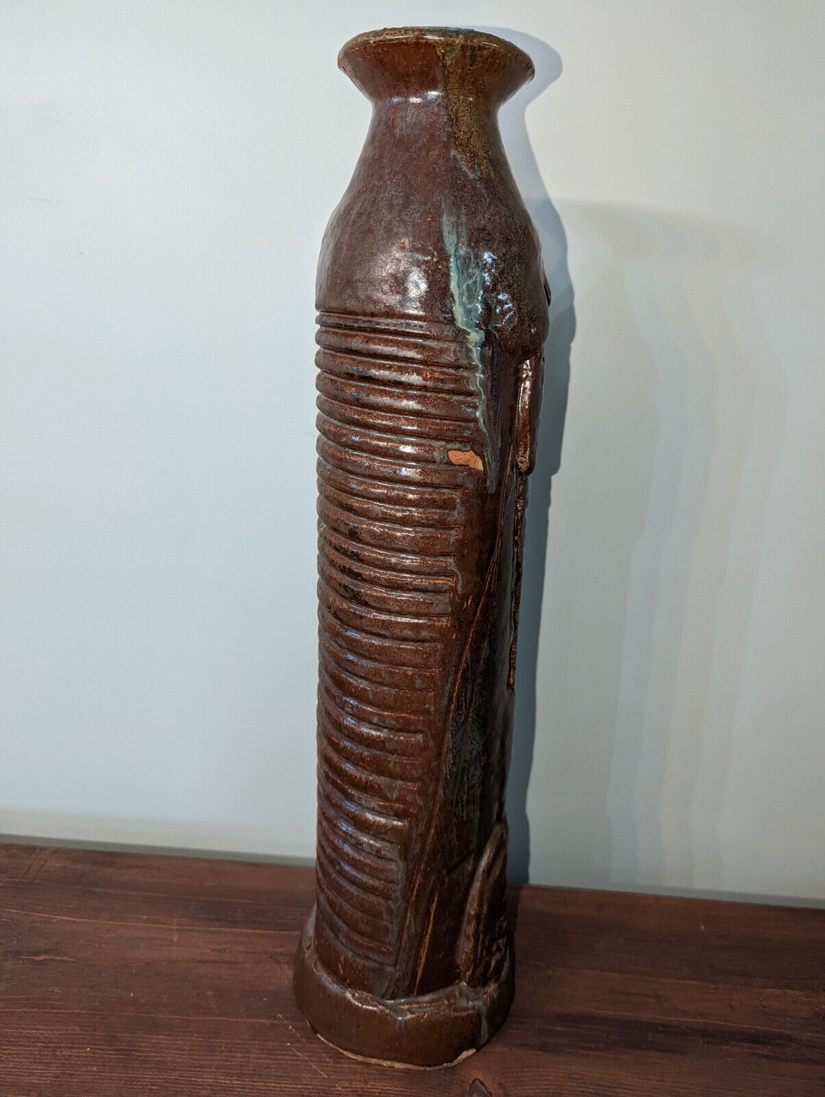 Large and Heavy Antique Clay Ceremonial Bottle????? 20\