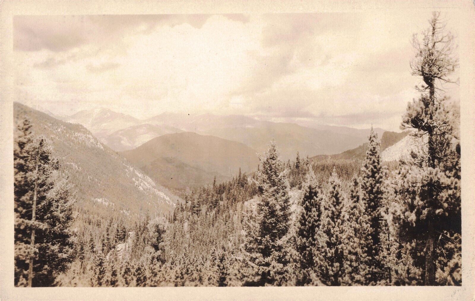 Mountains Landscape Scene View AZO c.1910 RPPC B288