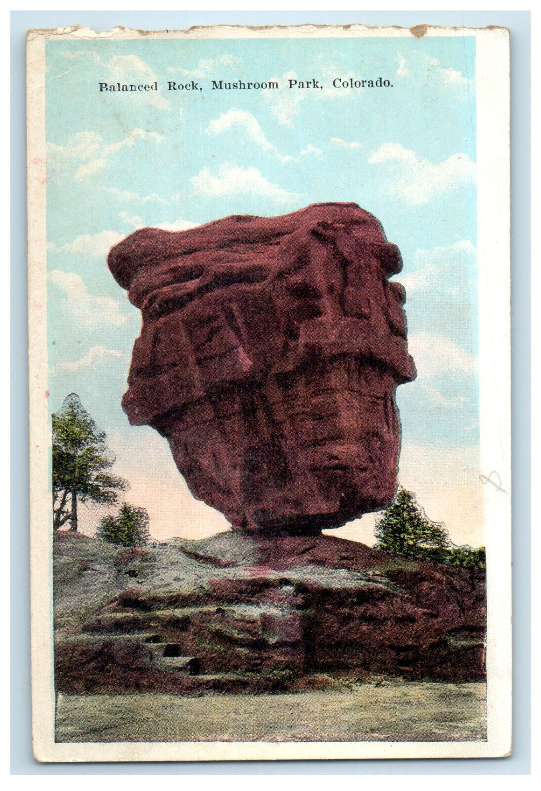 c1910 Balanced Rock, Mushroom Park, Colorado CO Antique Unposted Postcard
