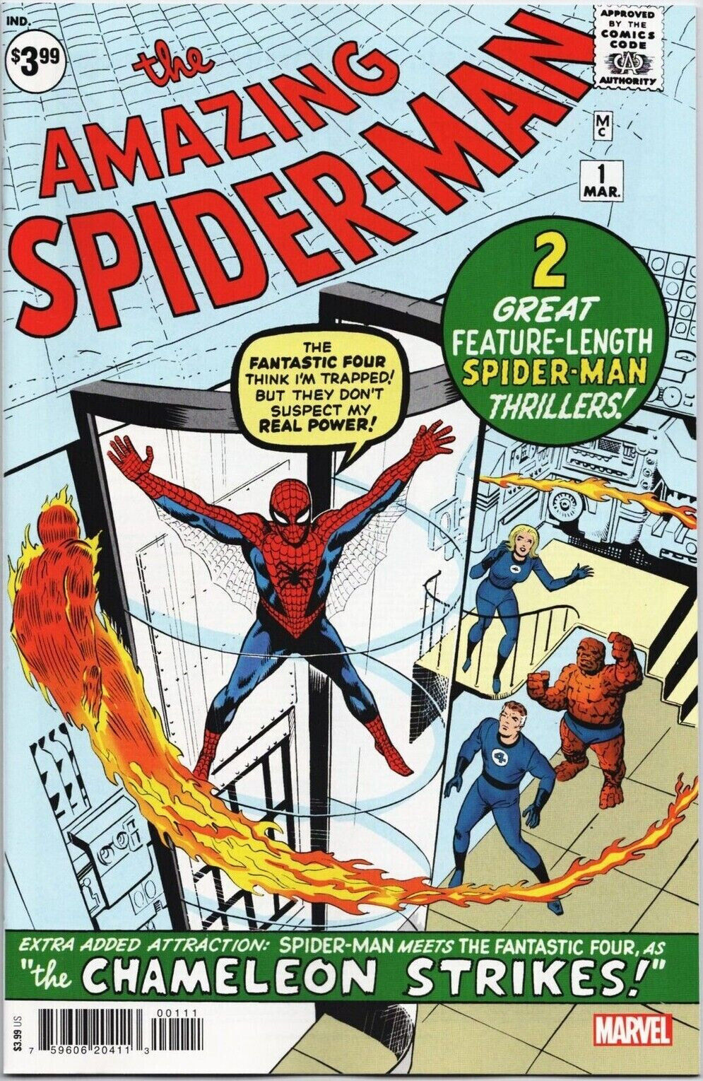 AMAZING SPIDER-MAN #1 (2022 FACSIMILE EDITION REPRINT) Comic Book ~ Marvel NM