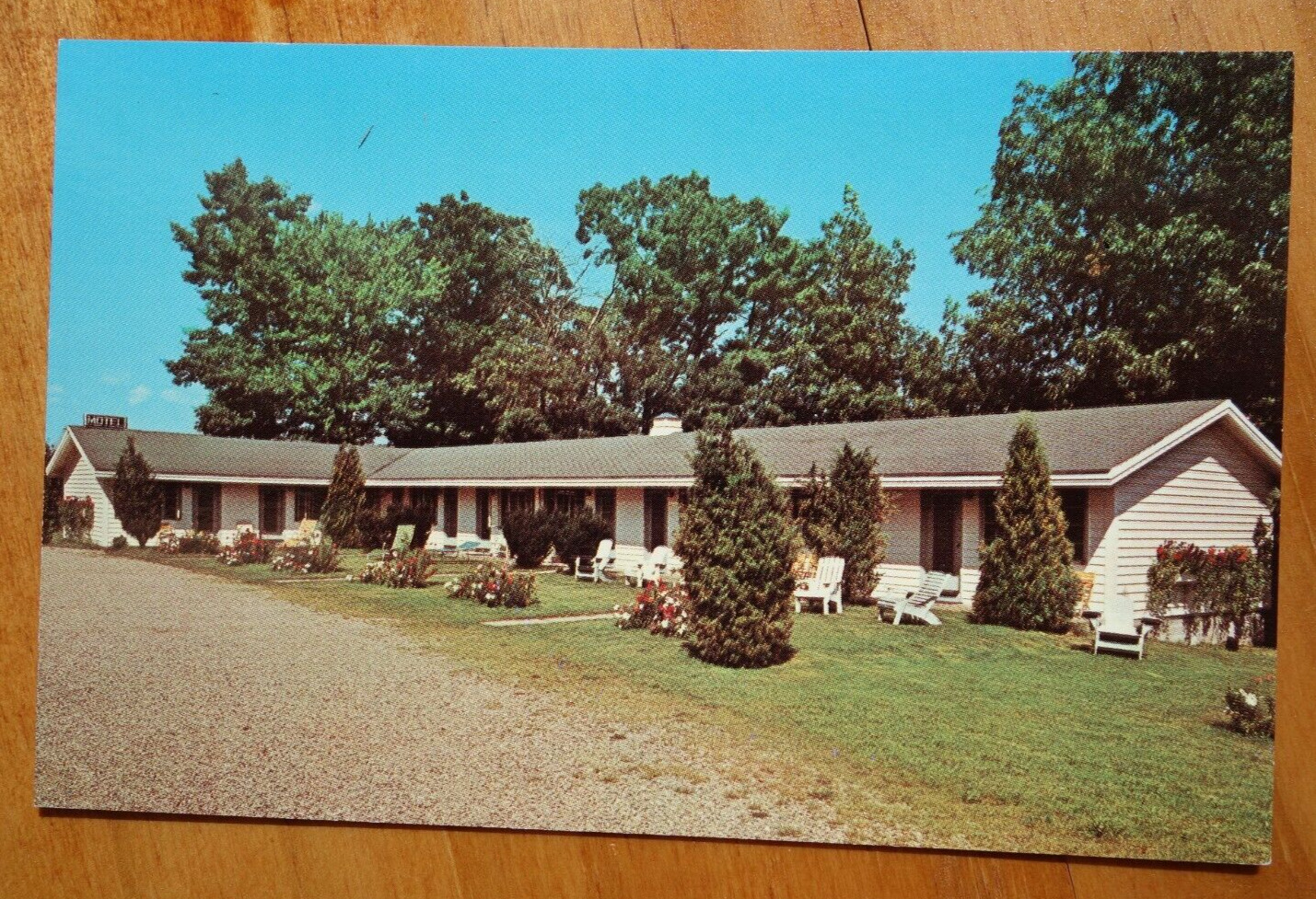 Pasture Spring Motel, Ogunquit MAINE postcard chrome demolished