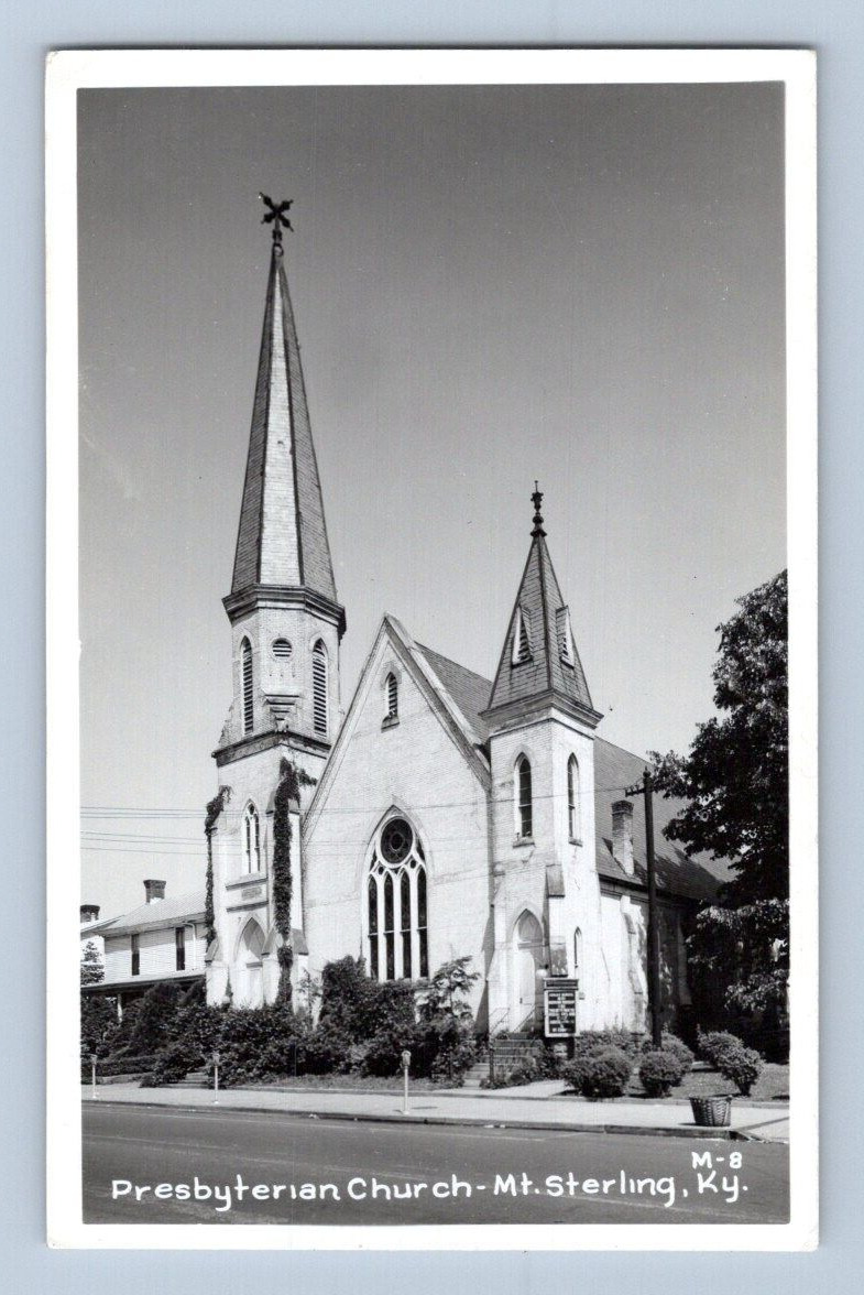 RPPC 1950'S. PRESBYTERIAN CHURCH, MT. STERLING, KY. POSTCARD 1A37