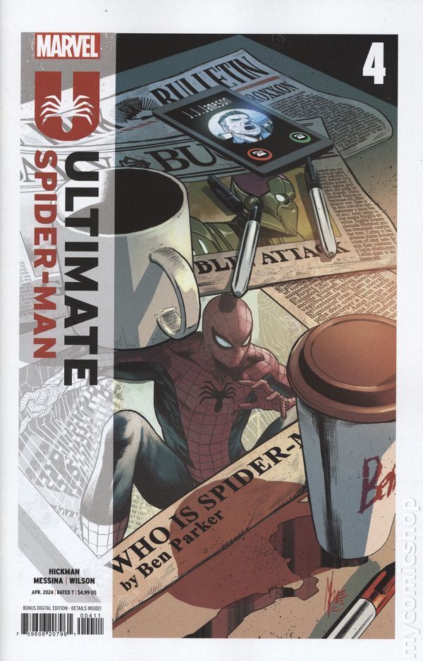 Ultimate Spider-Man #4A 2024 Stock Image