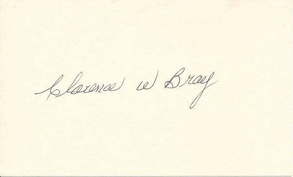 Clarence W Buster BRAY / Signature Signed