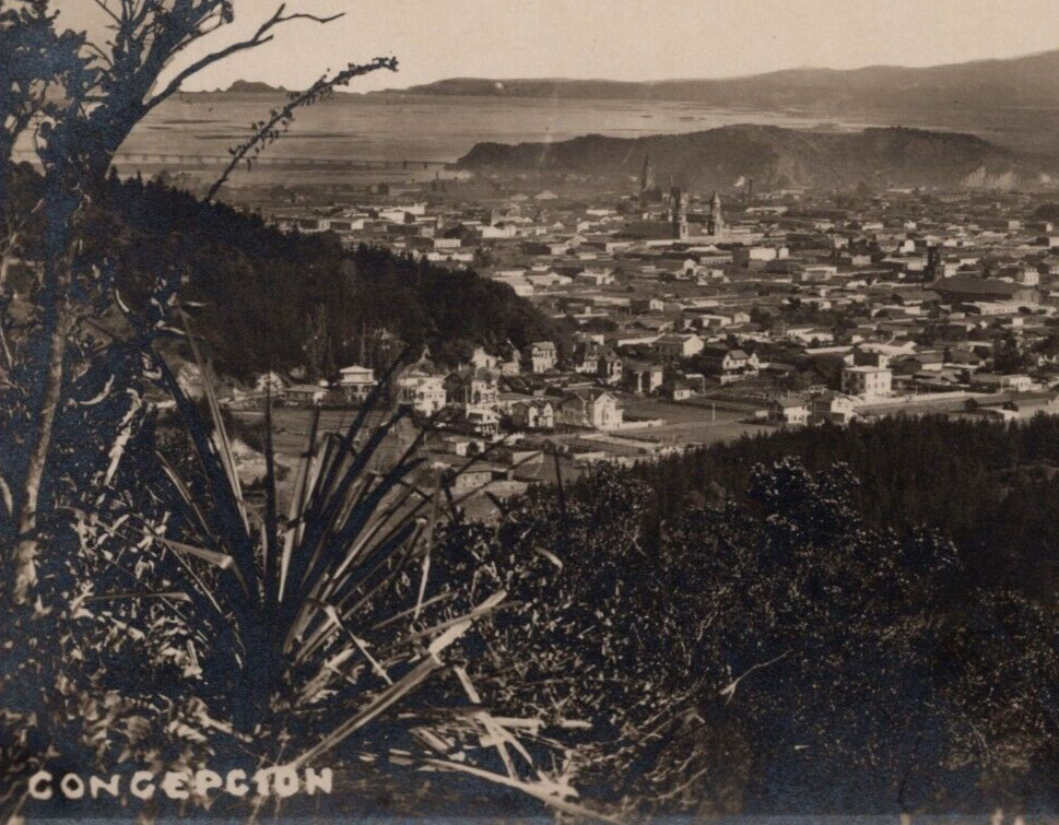 7D Photograph Concepcion Vista Scenic View City Artistic Buildings 1920-30's