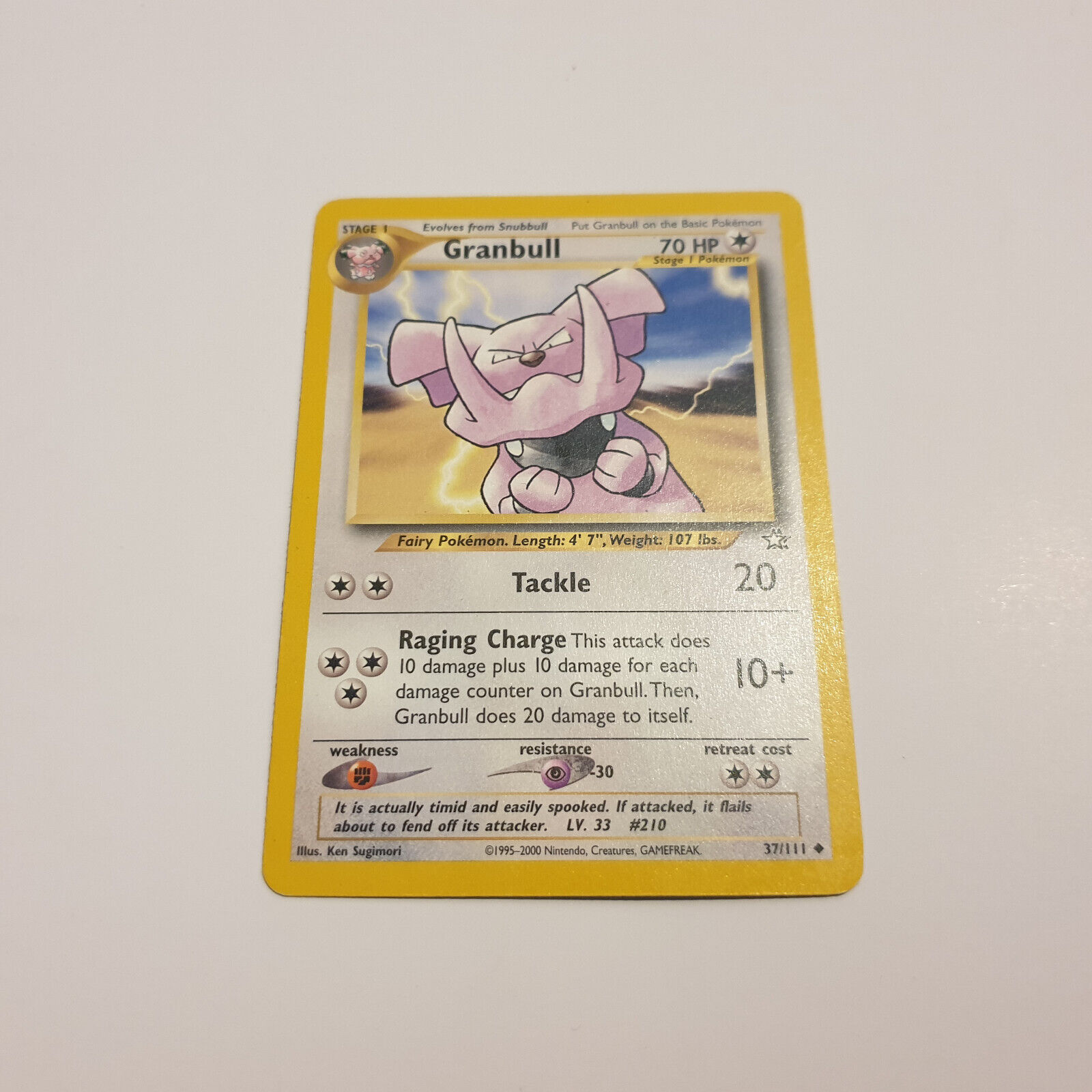 Granbull (37/111) Common Neo Genesis Pokemon Trading Card