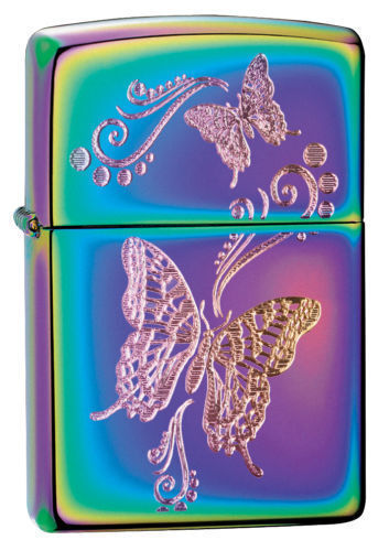 Zippo Windproof Spectrum Lighter With Butterflies, 28442, New In Box