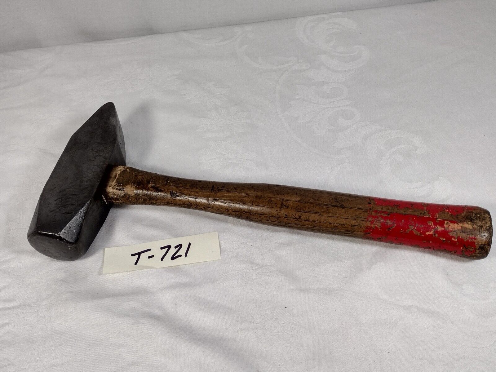 Vtg Blacksmiths’ Hand Hammer 3lb 6oz w/ 13” Wood Handle Unbranded (721)