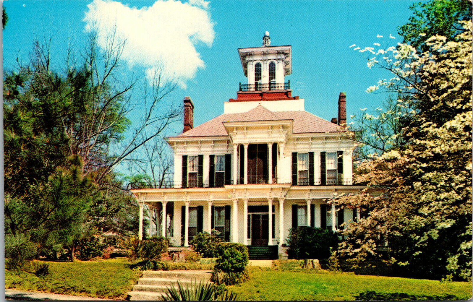 Vtg 1960s Kendall Manor Mansion Home Eufaula Alabama AL Unused Chrome Postcard