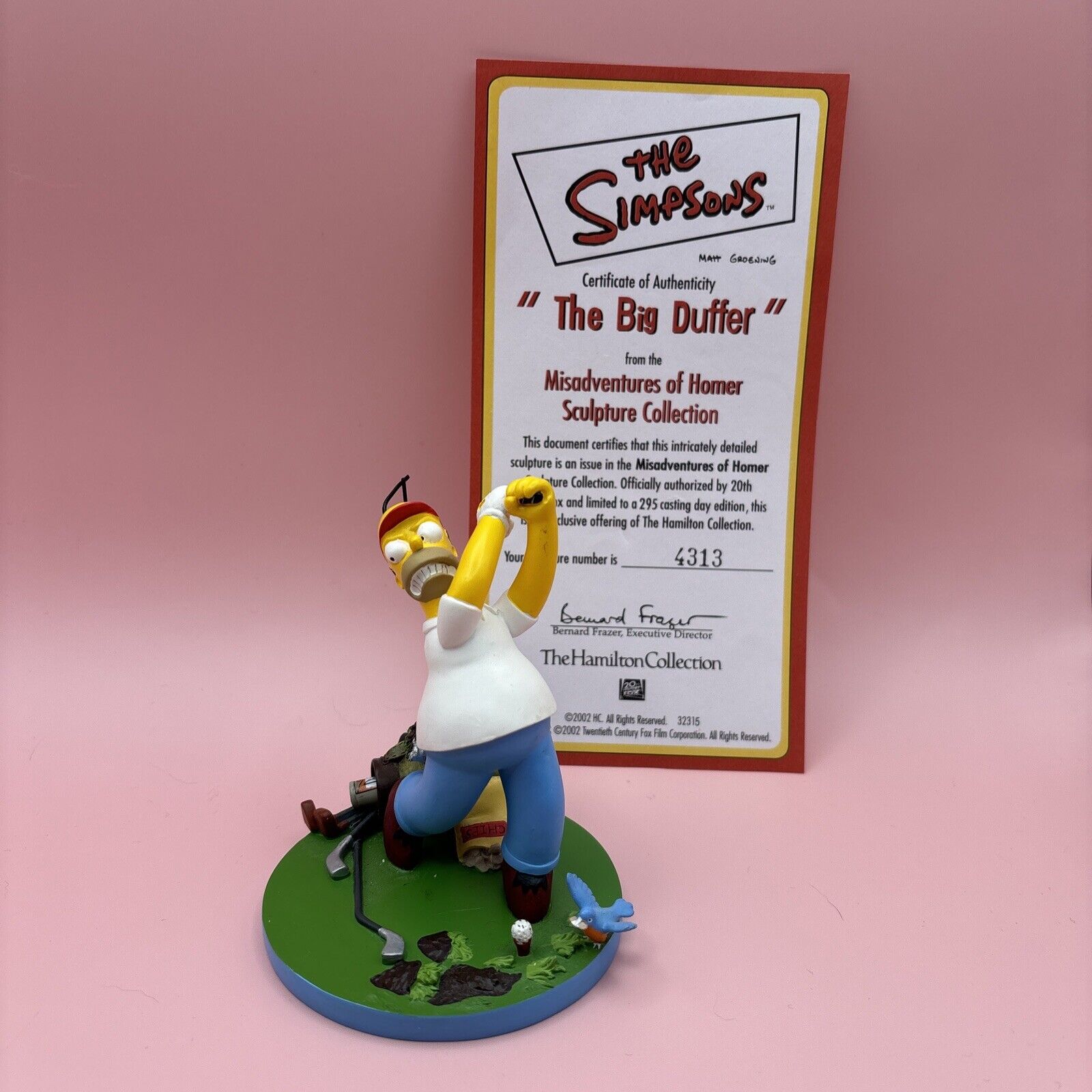 The Simpsons, Misadventures of Homer: “The Big Duffer” Hamilton Collection COA