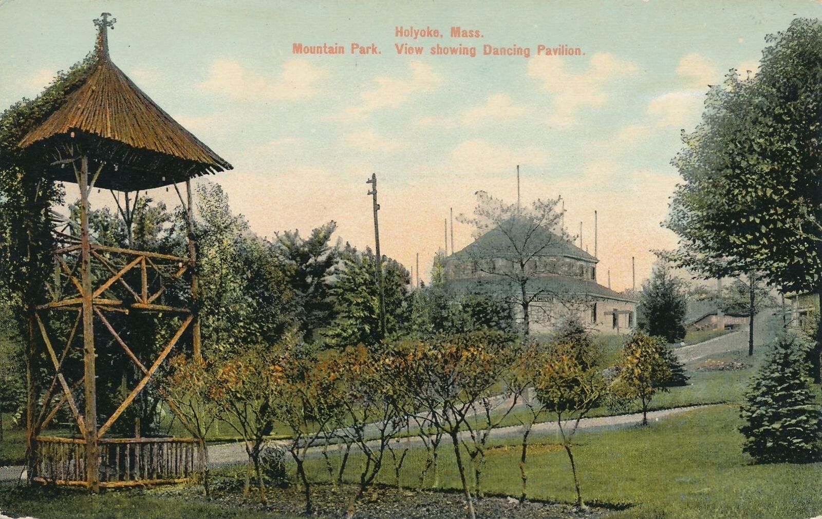 HOLYOKE MA - Mountain Park View showing Dancing Pavilion