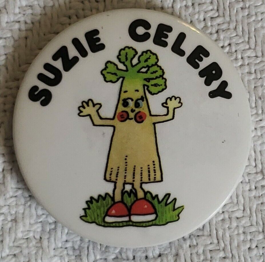 Munch Bunch - Suzie Celery - Vintage 80\'s Collectable Pin.