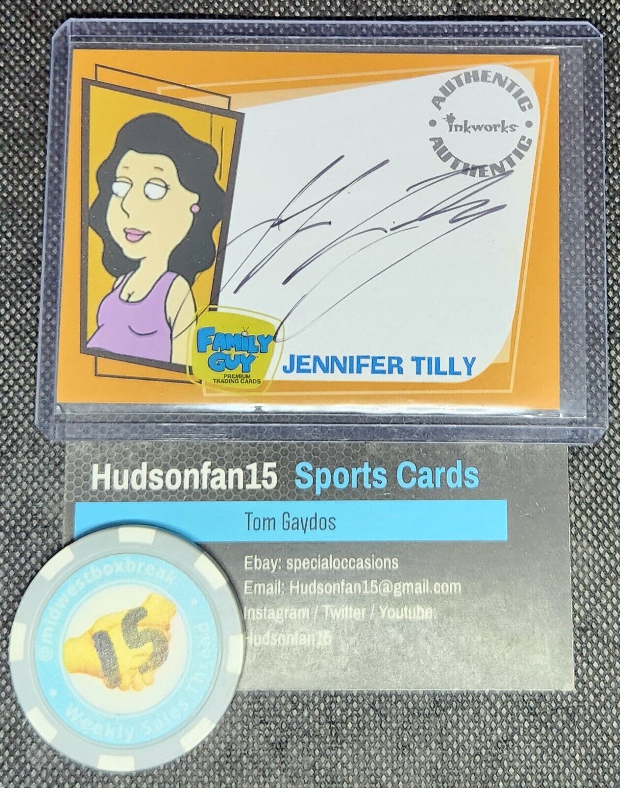 Jennifer Tilly As Bonnie Swanson 2006 Inkworks Family Guy #A11 On Card Auto