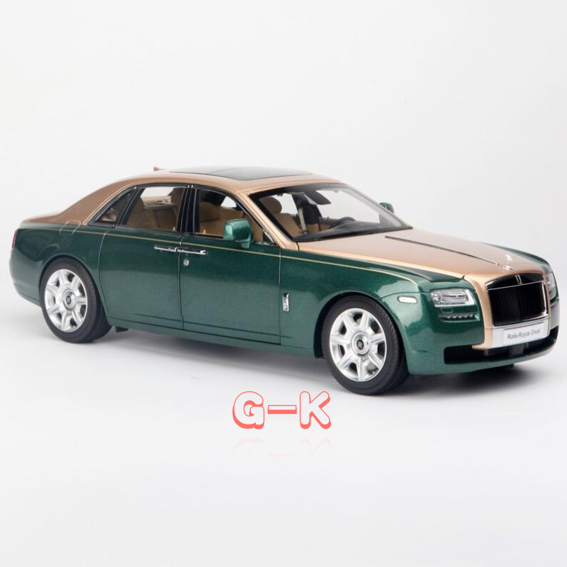 NEW KYOSHO 1/18 For Rolls Royce RR Ghost Diecast Model Car Display Green gold