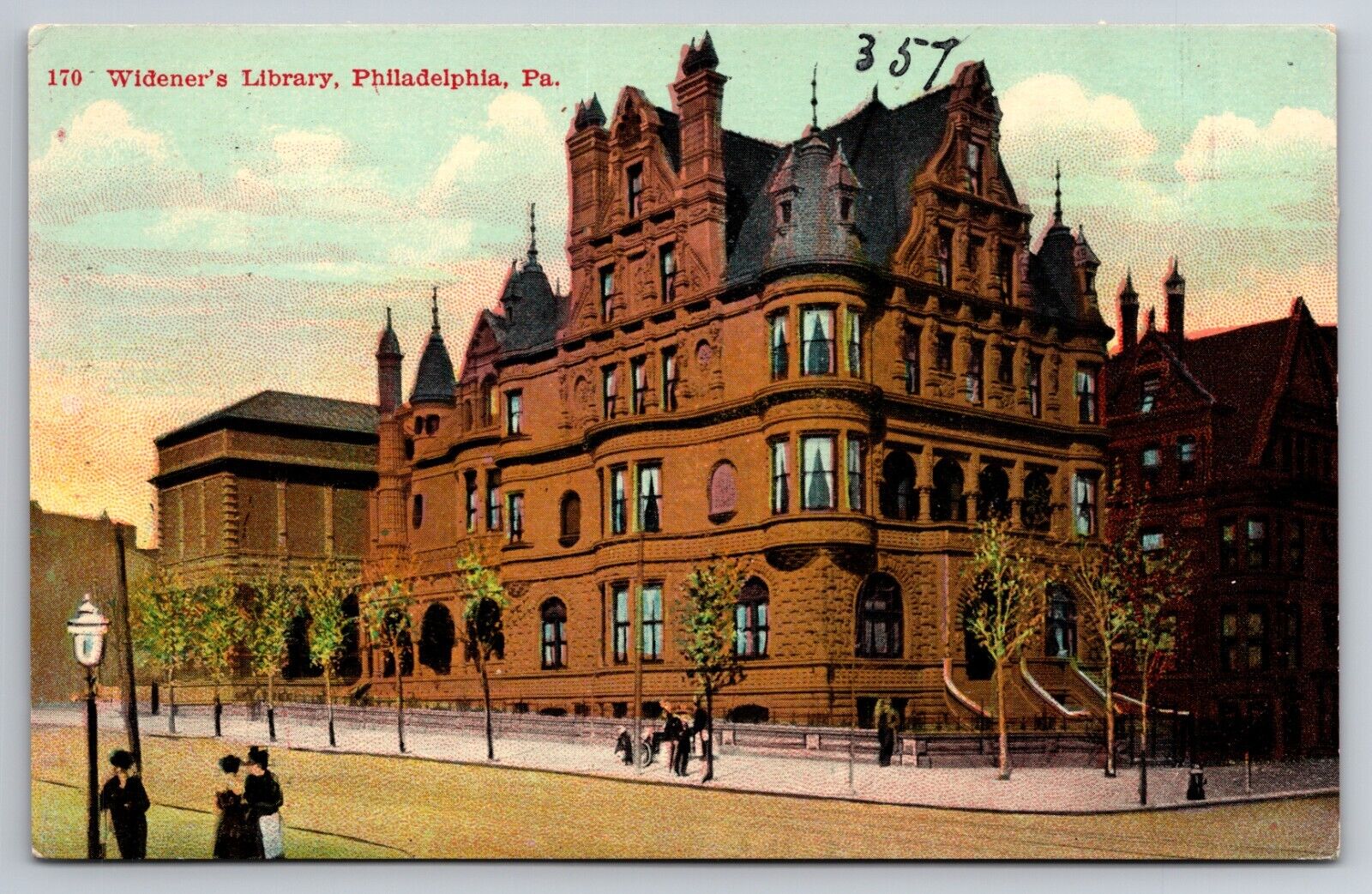 Widener\'s Library Philadelphia Pennsylvania PA c1910 Postcard