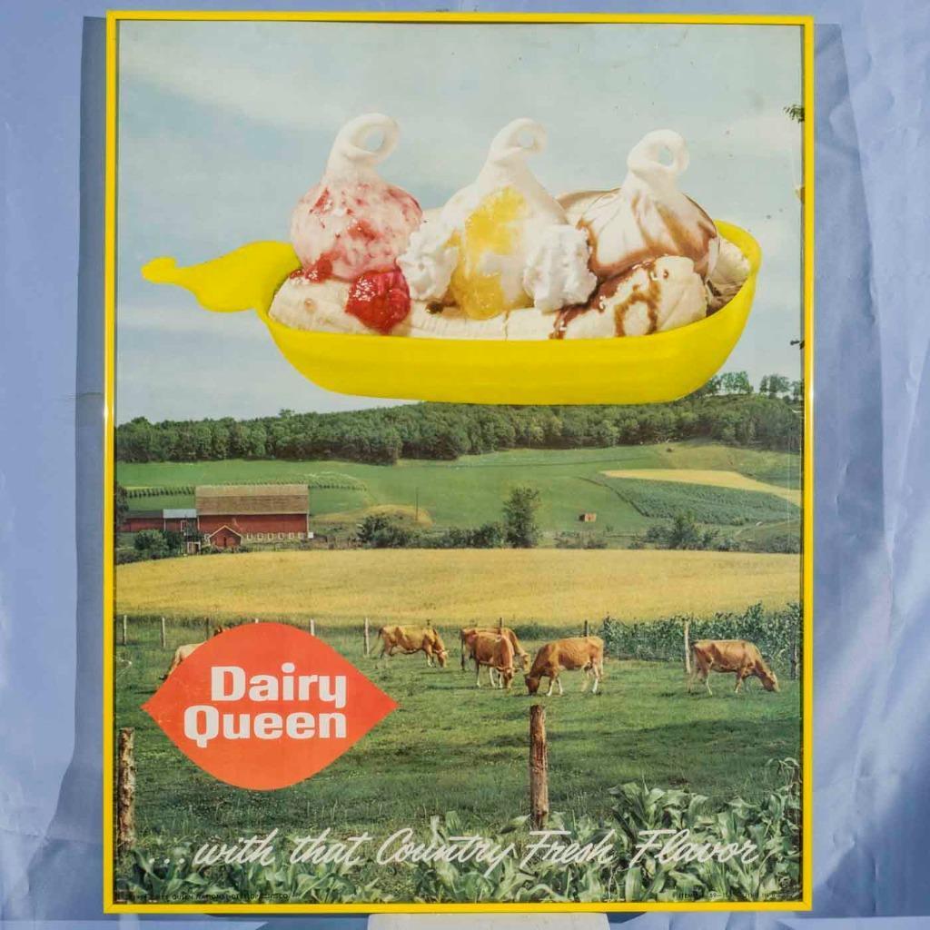Original Dairy Queen Poster Framed 1959 Country Fresh Flavor Ice Cream