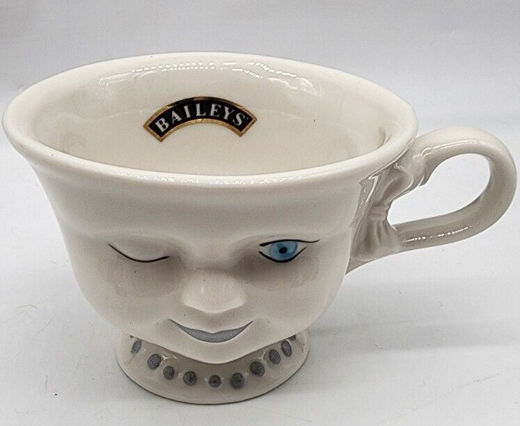 Baileys Anthropomorphic Tea Cup With Winking Face Signed LA Youth Network
