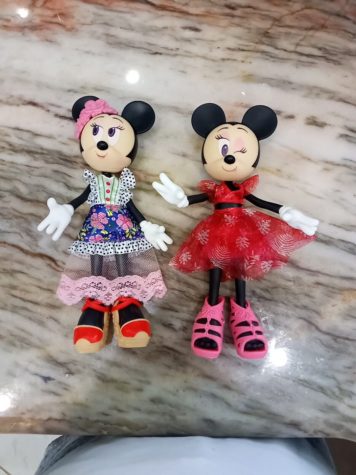 Disney Minnie Mouse Poseable Trendy Traveler And Island Icon Jakks Pacific 