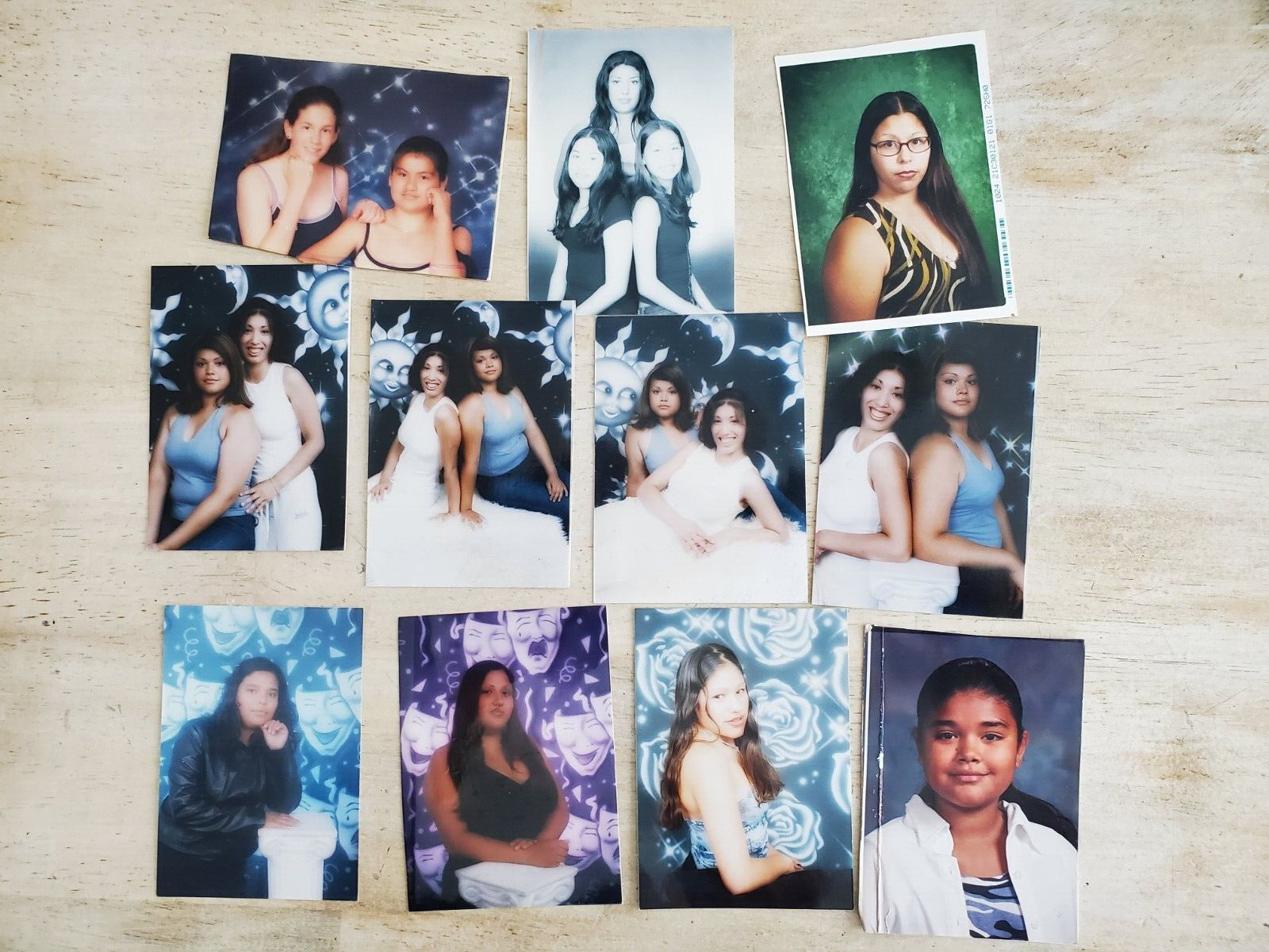 LOT OF Y2K MEXICAN AMERICAN TEENS GLAMOUR STAR SHOTS MALL PHOTOS CHOLA PICTURES