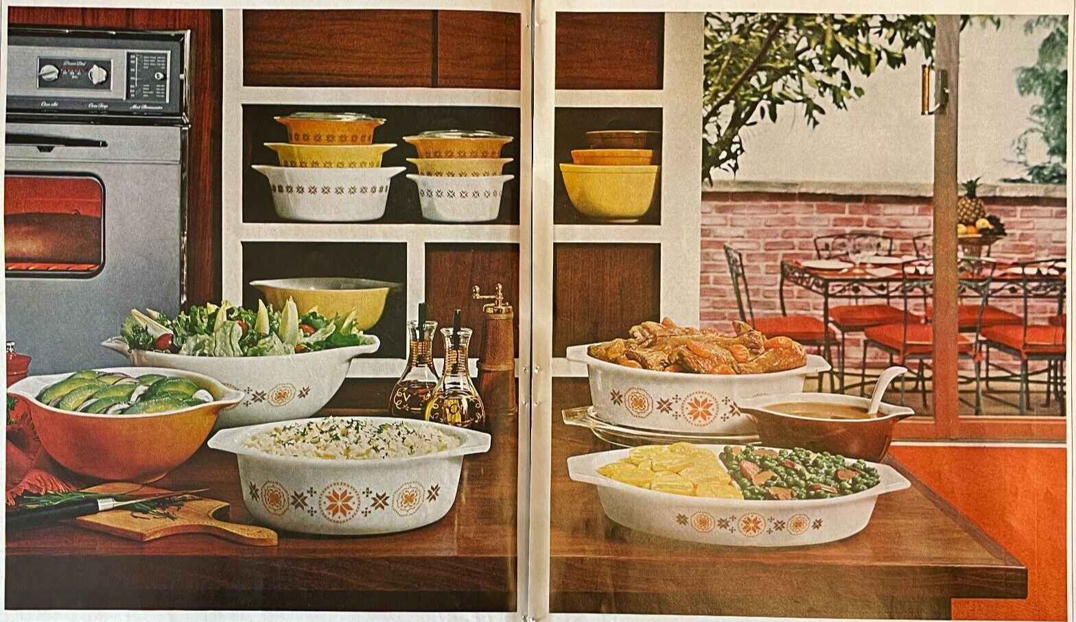 1963 Pyrex Vintage Print Ad Best Looking Best Cooking Country Collection