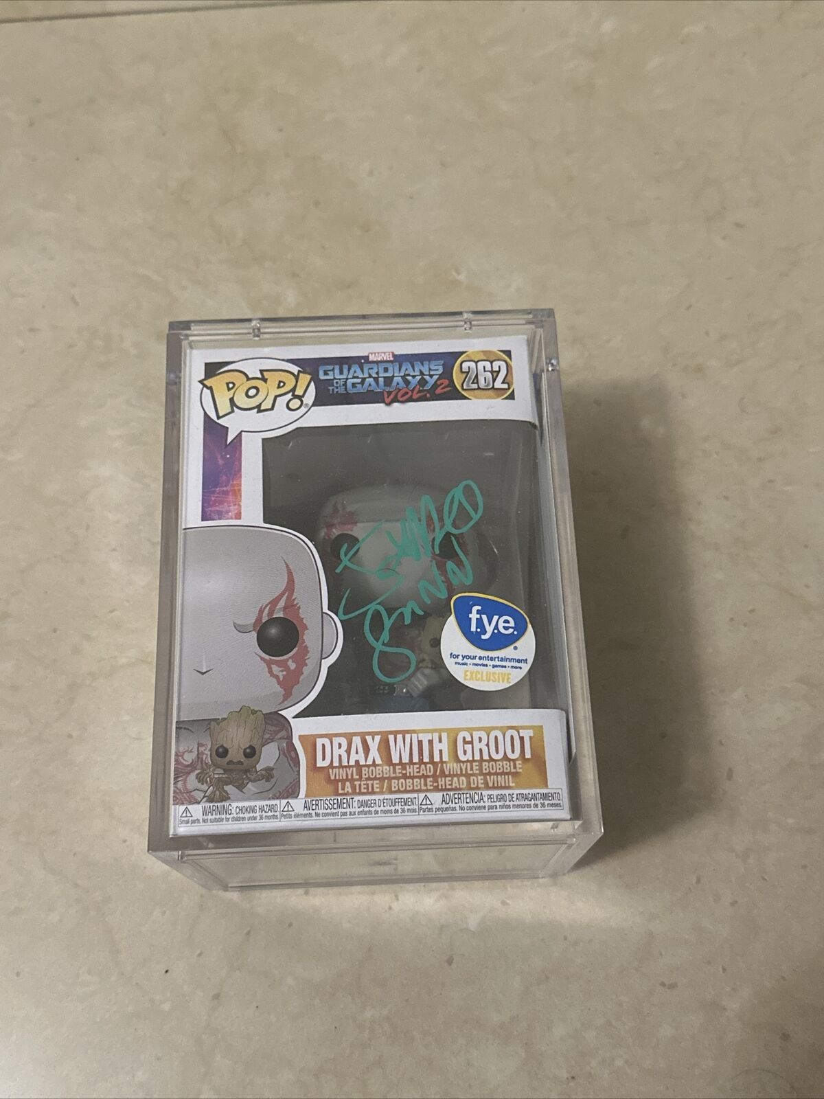 Drax with Groot Funko Pop  #262 SIGNED BY JAMES GUNN 1 Of 1