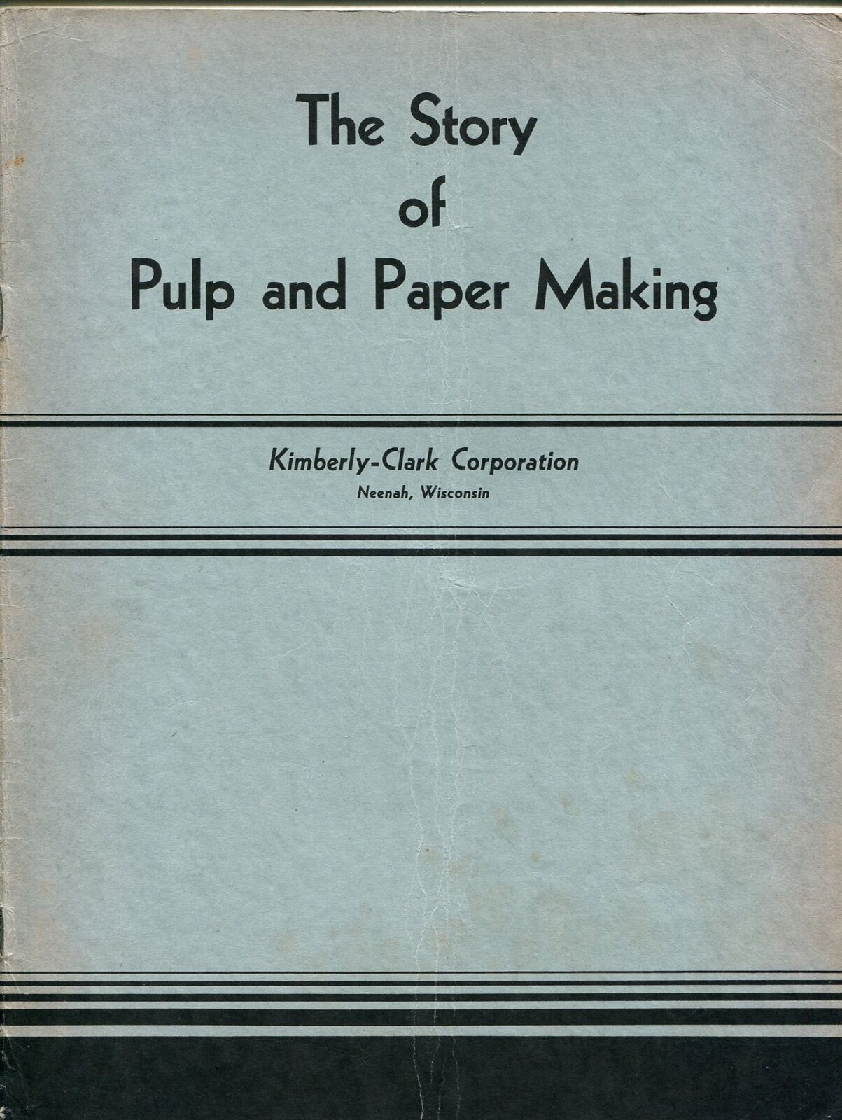 Story of Pulp and Paper Making-- 1933--Pulp Magazine----VG/FN
