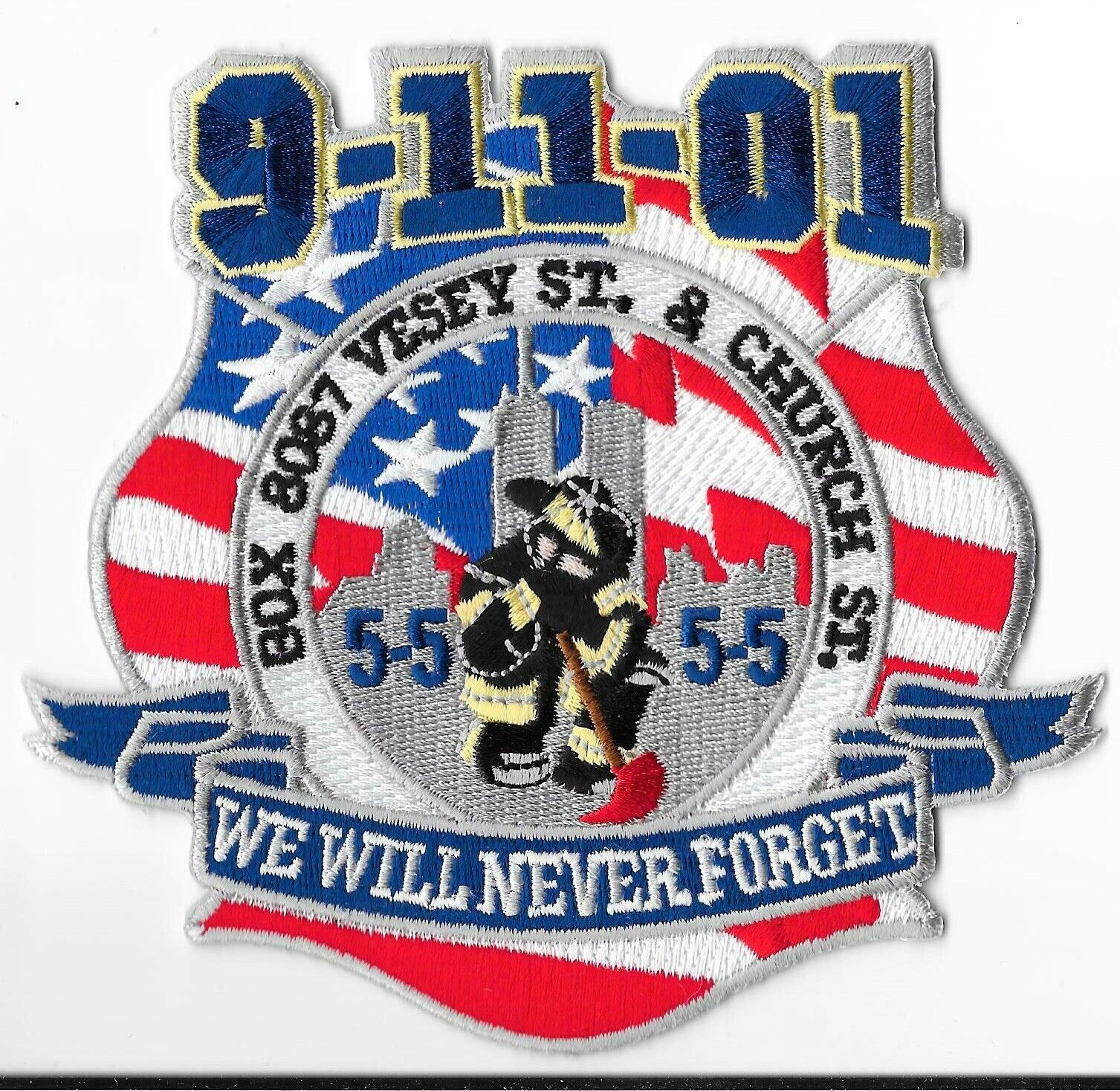 New York Fire Department (FDNY) 9-11-01 Vesey St & Church St Patch V1