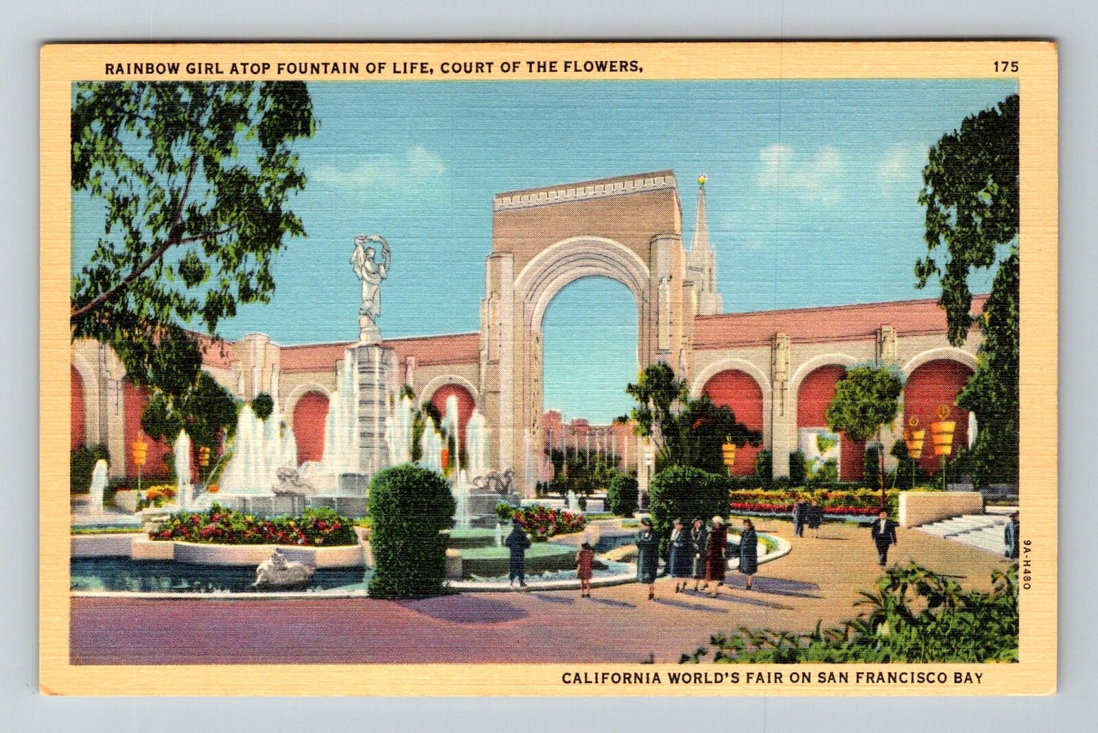 San Francisco CA-California, CA Worlds Fair, Fountain of Life, Vintage Postcard