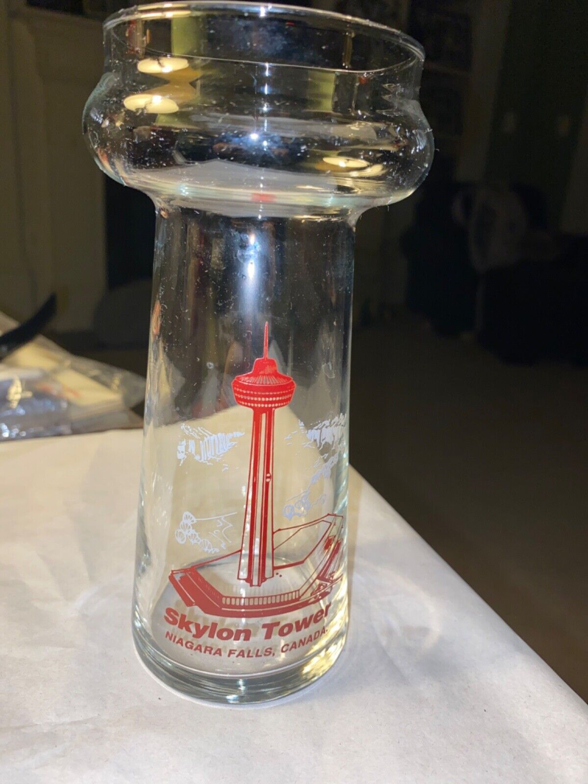 VTG Skylon Tower Niagara Falls Canada Drinking Glass Souvenir 6.5\