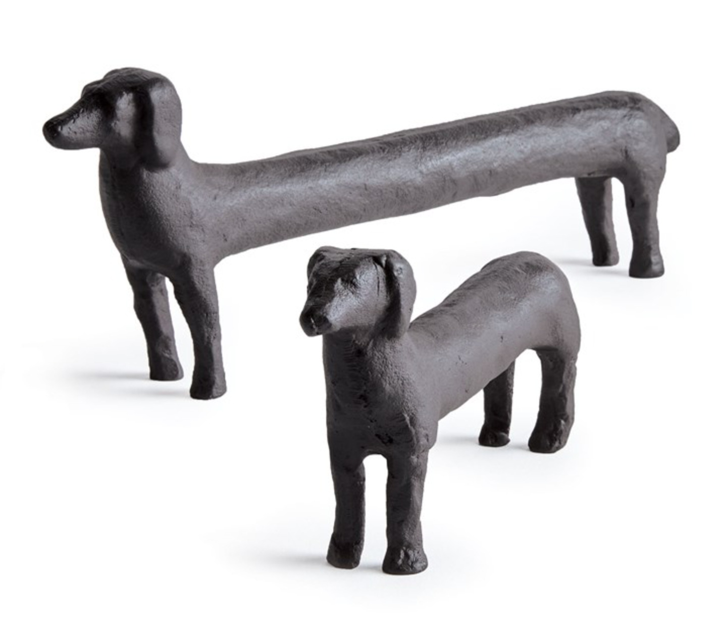 Set of Two CONNLEY DOGS Weiner Dogs DACHSHUND Napa Home & Garden N4RB10BK NeW