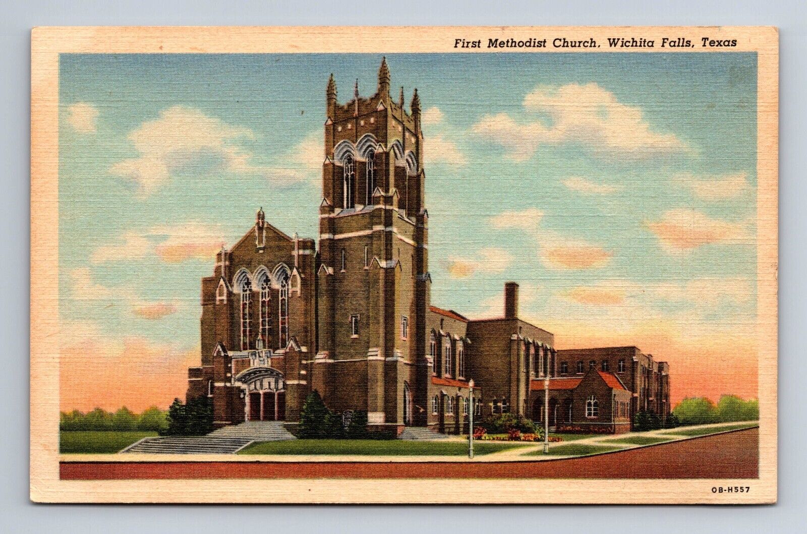 First Methodist Church Wichita Falls Texas Postcard