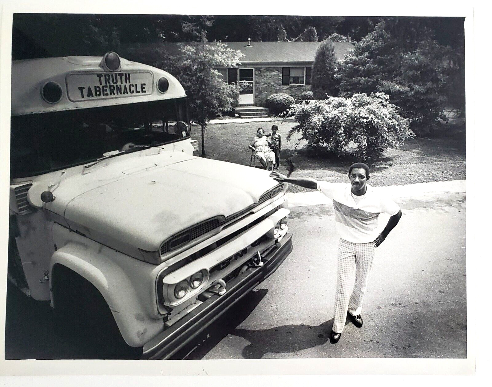 1981 Charlotte NC Truth Tabernacle COG Bus Clawson Village Vintage Press Photo