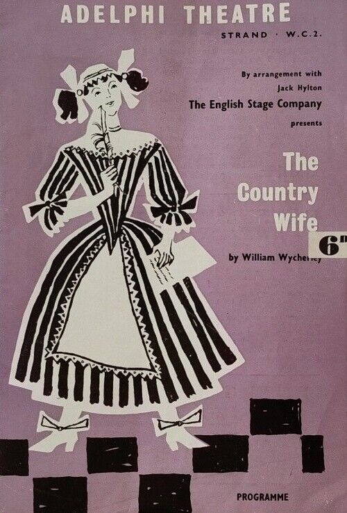 The Country Wife 1956 Adelphi Theatre Programme.Laurence Harvey/Marian Spencer+