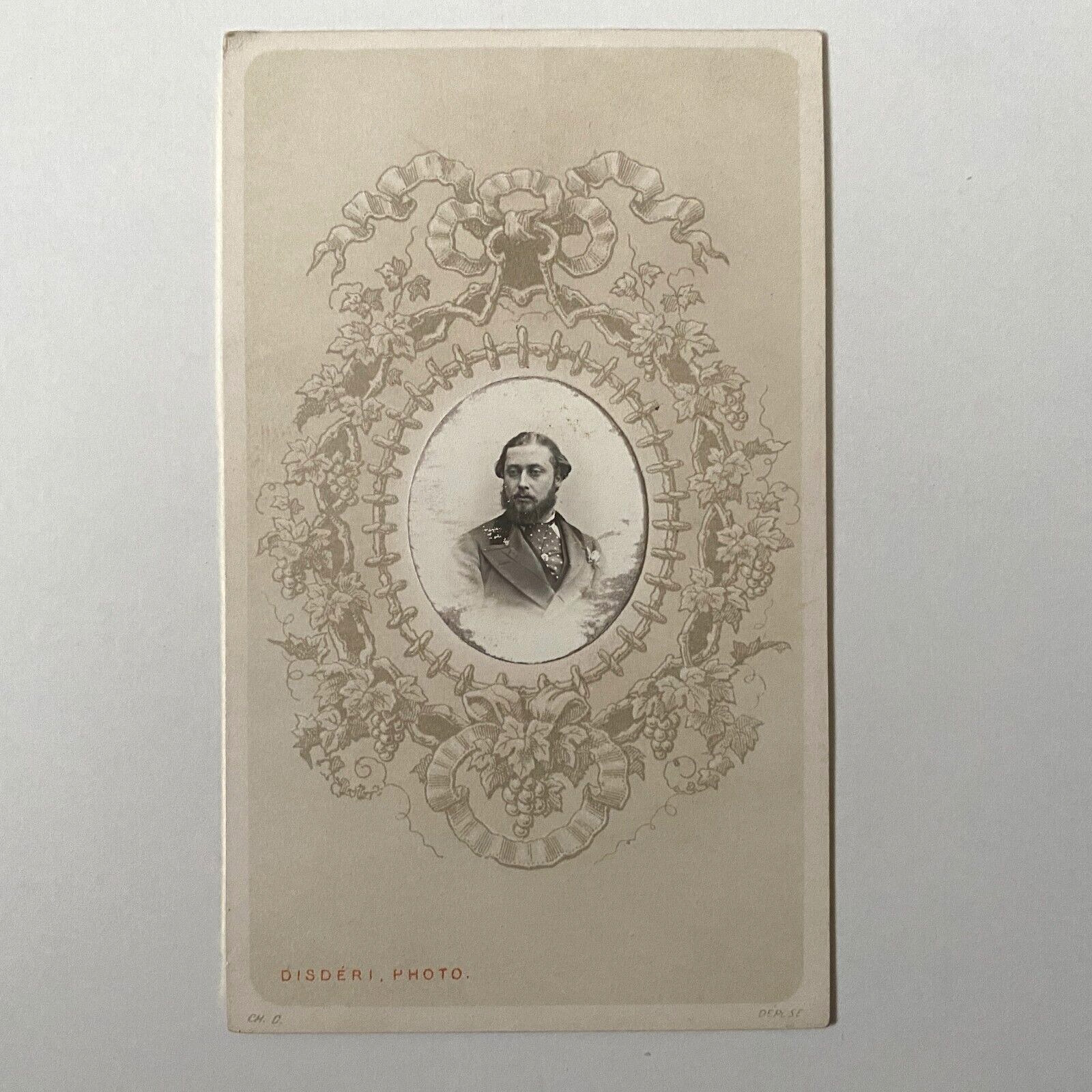 King Edward VII Carte De Visite CDV Paris A. Disderi 1860s Victorian Real Photo