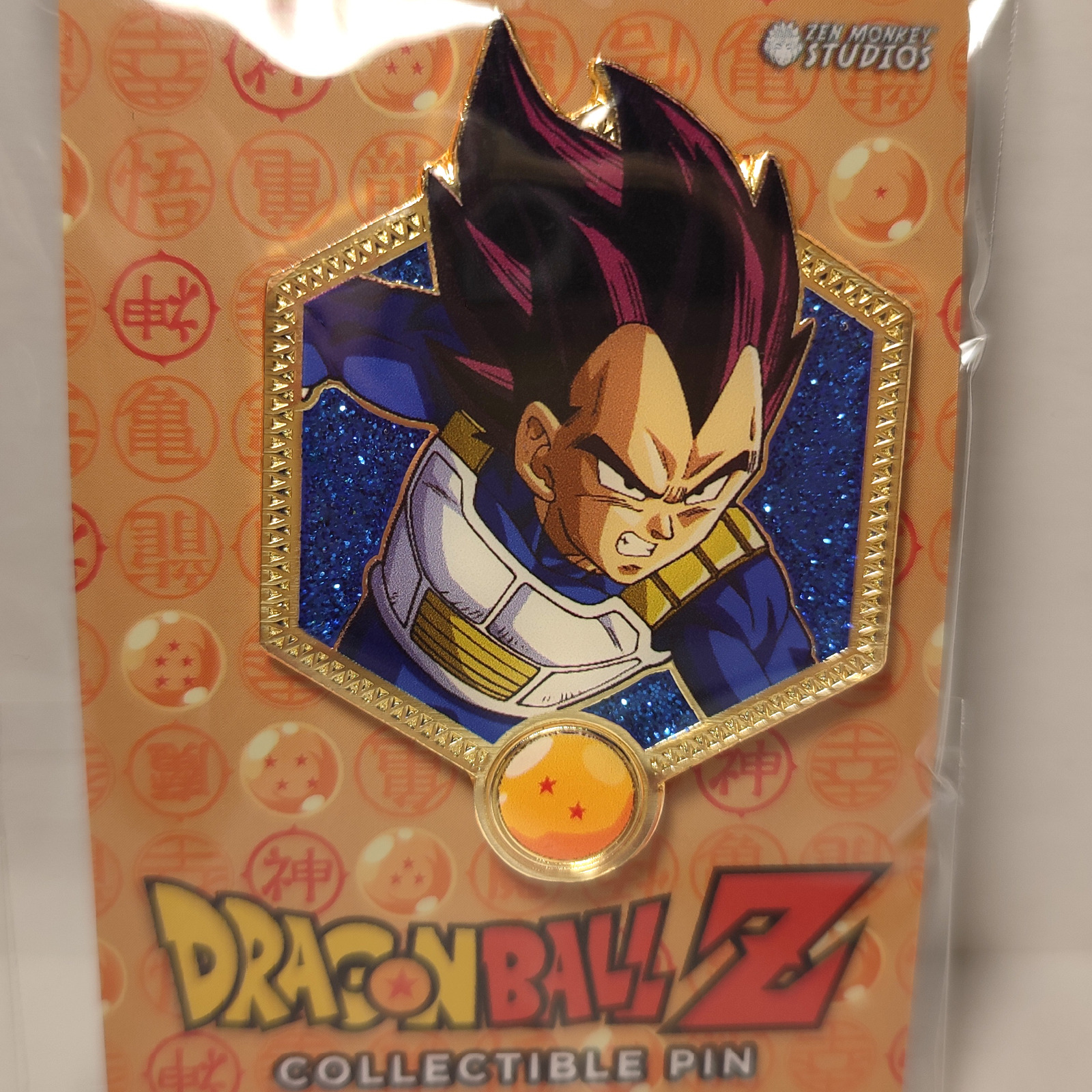 Dragon Ball Z Vegeta Golden Series Enamel Pin Official DBZ Collectible Brooch