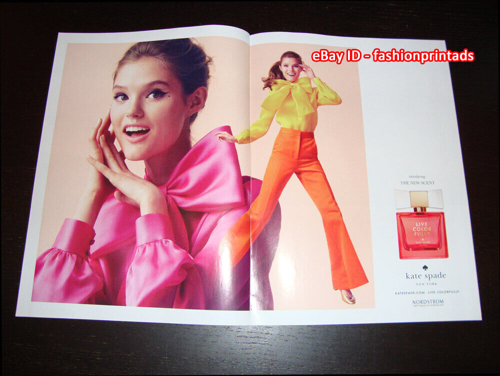KATE SPADE Fragrances 2-Page Magazine PRINT AD 2013 KATIE FOGARTY